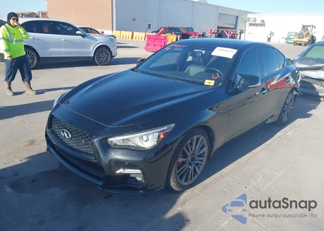 2021 Infiniti Q50 Red Sport 400 z USA, uszkodzony, nr VIN JN1FV7DP8MM850388
